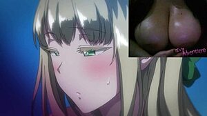 Hot chubby girl with big tits watching seika jogakuin kounin ep4 in cosplay with huge natural nipples!