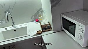 Oh yeah, this sexy blonde in black stockings just loves riding cowgirl with her big tits bouncing, says the amateur russian couple in homemade pov.