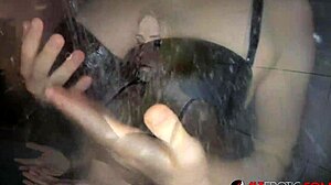 I uh tattooed blonde Adalind Gray fucking that toy in the shower