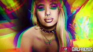 Hey, check out hot Luna Luxe in her goth outfit dominating with blonde slut pussy licking and big cock ride!