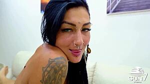 Hot Tattooed Woman Sits And Sucks Big Dick For Exotic Fucking With Caroleta Roots