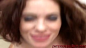 Cock Crazy Ginger Takes BBC Cum in Bent Over Doggystyle