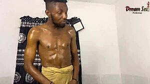 I felt so shocked when my ebony neighbor caught me naked and we had hardcore sex