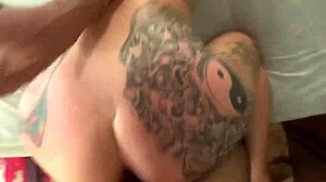 Tattooed Blonde Married Woman Screams To Stop