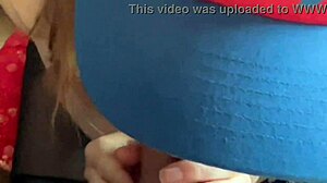 girl casually spits on that big monster cock while sucking it down