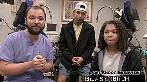 michelle anderson got a deep creampie in missionary with vibrator play and moaning. close-up shots showed her spreading in latex gloves.