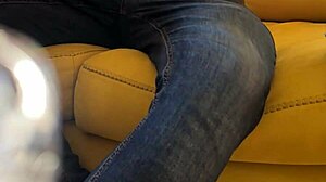 She was secretly masturbating and ended up with a strong real orgasm that made her squirt everywhere.