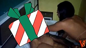 lenev8 asked for a buff friend as birthday gift, saw his huge cock, took it rough and swallowed all the cum she craved