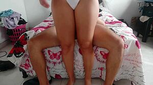 Do you want horny Argentine riding my cock in sexy panties?