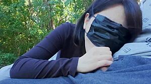 Outdoor hiking sex-vlog with squirting Asian girlfriend and her big natural tits!