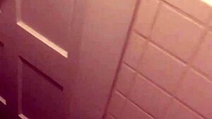 what's with this crazy white girl giving head to monster cock in shower?