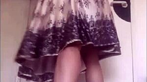 amoul solo 829 - fucking a white woman standing from behind in satin panties down and high heels