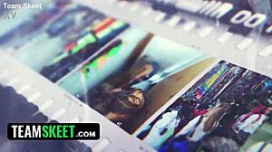 Officer Mancini Searches Mall Thief Indica with Wet Pussy Fingering and Cock Sucking Punishment in Office