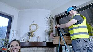 Whoa this French young brunette Selinah-Kyle dives into ffm threesome with milf Alice Maze for anal dp squirt 😱