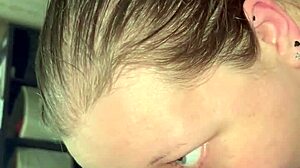 what's with this crazy white girl giving head to monster cock in shower?