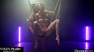 vixenplus shows ashley lane diving into anal play with spanking, doggystyle fucking, and rope bondage for squirting orgasms.