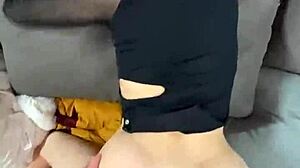 Stepdaughter Isabella De Laa gives deepthroat blowjob in hotel room POV 😏🏨