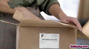 in the office, avery black submits to her lady boss helena locke for intense lesbian strap-on domination with spanking and face sitting