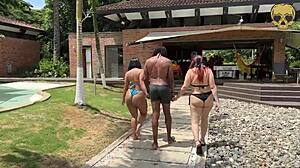 i experience a threesome with a foreign partner involving milf housewife and big black cock