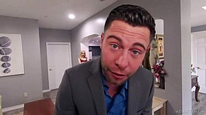 dirty cheater husband shamed and cucked by wife and boss with big cock in hairy pussy pov until cumshot