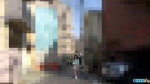 Sex toys warm up the brunette before her Asian pussy takes thick cock in doggystyle riding to creampie finish