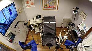 fema camps - michelle anderson shows big tits and gaping pussy with dildo backstage