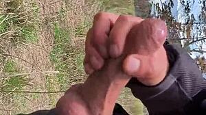 Dick Flash Outdoor Masturbation With Distant Ladies Watching