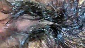 this thick hairy pussy bitch cravin dick hungrily oops enjoyin it wet and juicy