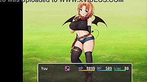 Bratty Succubus Delivers Overpowering Footjob in Intense Anime Scene