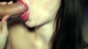 Brunette Babe Delivers Sensual Blowjobs Leading To Huge Cumshots On Lips In Close-Up Compilation Try Not To Cum