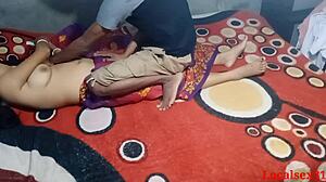 红纱丽印度孟加拉妻子网络摄像头被Localsex31后入手淫操