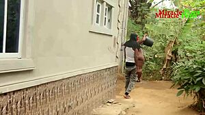 i caught my landlord's daughter bathing outside and we ended up in doggystyle hardcore action