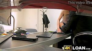 Hidden Camera Catches Bonnie Dolce Swallowing Loan Agent's Huge Cock