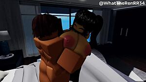 Romantic sex with this cute girl in Roblox RP 😍❤️