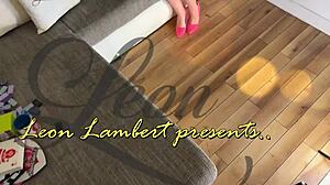 Hot skinny blonde babe wants cum from amateur porn director using oil for handjob