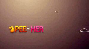 Exquisite sex kitten gets soft twat full of warm piss... and squirts wildly!