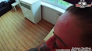 I'm picking up this chubby German milf with natural tits and brown hair for pov fuckdate, yeah it's hot