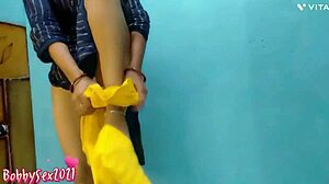 Indian Hot Girl Fucked In Standing Position On One Leg With Babysitter Fetish