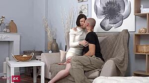 Margo von teese skinny teen rides boyfriend's cock after walk gets cum in mouth