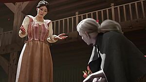 Intense 3D Porn Action in The Bordello Calarel with Futanari Creampie