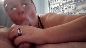 gave this guy head for the first time after my new piercings and it was a chubby bbw amateur blowjob with big cock 😏