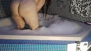 Vivi guedez sneaks into motel room for solo masturbation and rough riding mischief