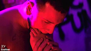 Oh man, this BBW's foot worship turns into wild pussy licking and face sitting with a buttplug in play! 👣😍 Her big ass and natural tits make it so hot during foreplay.