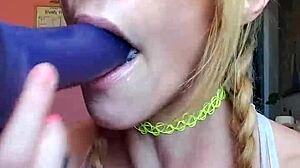 Vanessa Hastings' Messy Spit-Faced Dildo Deepthroat Session