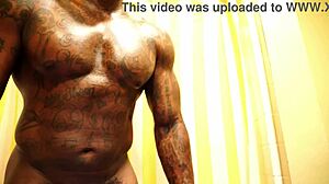 Ass worship dominates as Hallelujah Johnson teases with huge cock and cumshot in solo play