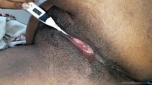 Indian Desi Cute Lady Falls Sick Dewar Strips Her Dress Checks Temperature of Pussy Anal Armpit