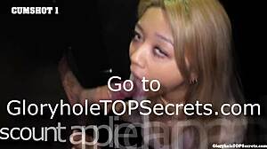 Gia unleashes her freaky side with cum swallowing at gloryhole for liquid lunch thrill