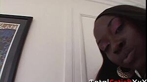 Oh, this perfect ebony bubble butt gets deepthroat and doggystyle from big cock - uh, in bikini