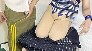 Indian Wife Preps Tight Big Ass With Dildo For Doggystyle Anal By Husband.