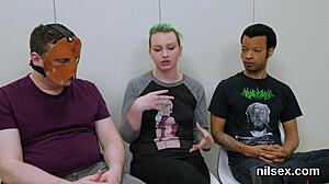 Slutty cutie endures brutal anal pain in loony bin therapy